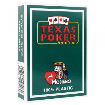 Texas Poker Hold Em žaidimo kortos (tamsiai žalios) Modiano